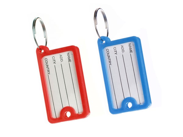 Lot De 2 Porte-Étiquettes Plastique Standers, L.45 X L.21 Mm