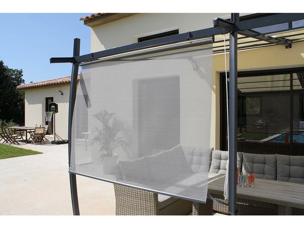 Rideau Textilène Brise Soleil Gris L.170 X L.160 Cm