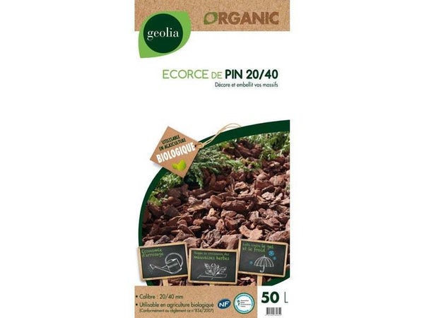 Ecorce de pin GEOLIA, 50 l