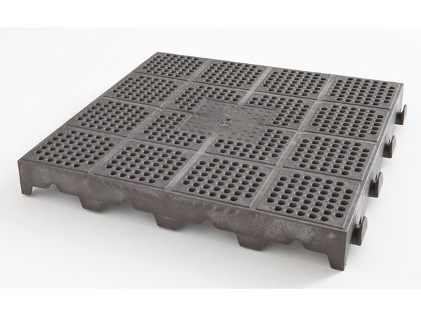 Dalle Clipsable Polypropylène Crossover, Marron, L.40 X L.40 Cm X Ep.48 Mm