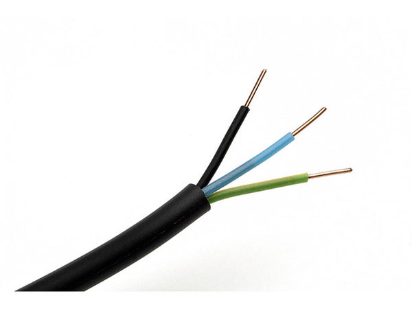 Câble Électrique 3 G 6 Mm² U1000R2V L.50 M, Noir.
