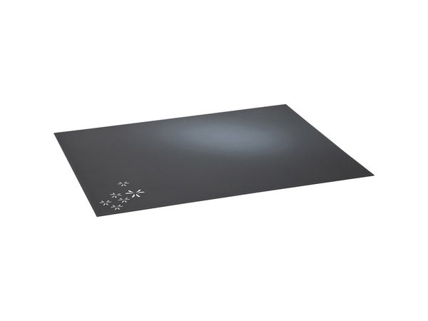 Plaque de protection murale Pétale, EQUATION,  l.80 cm x H.100 cm noir sablé