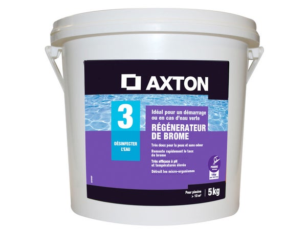 Régénérateur de brome piscine AXTON, en poudre 5 kg