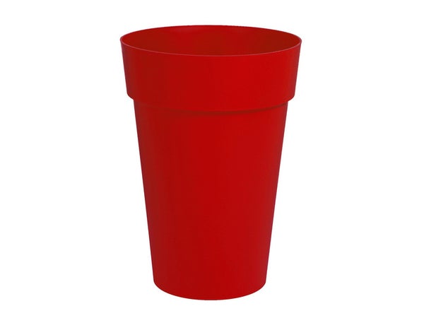 Pot Polypropylène Eda, L.46 X L.46 X H.65 Cm, Rouge Rubis