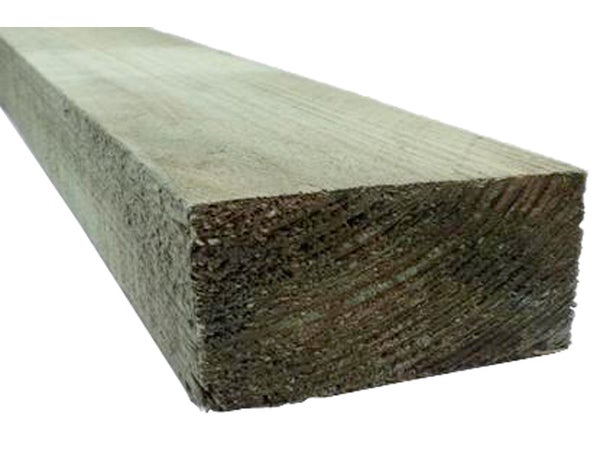 Lambourde Pour Terrasse Bois Résineux Pin, Vert, L.2.4 M X L.6 Cm X Ep.32 Mm