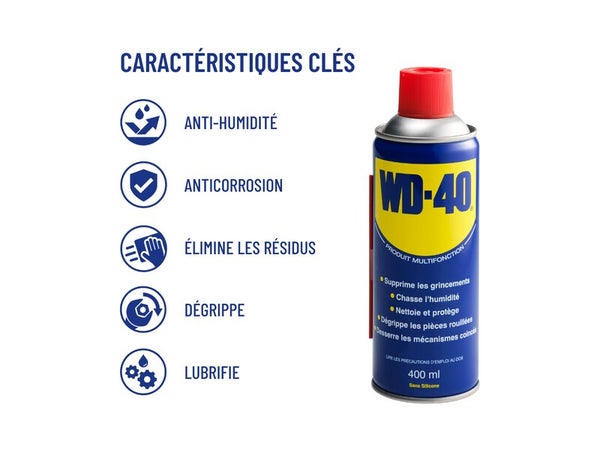 Lubrifiant Multifonction En Aérosol, 400 Ml Wd-40