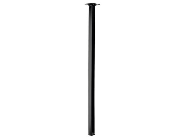 Pied table basse carré HETTICH fixe, H.70 cm acier époxy noir