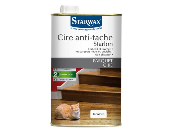 Cire Anti-Taches Incolore Parquet Starwax 1 L