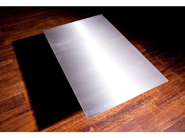Plaque de protection sol inox EQUATION, l.100 cm x H.0.2 cm