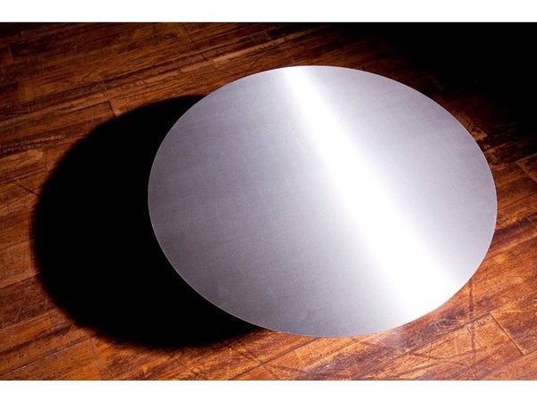 Plaque de protection sol inox EQUATION Diam.80 cm, l.80 cm x H.0.2 cm