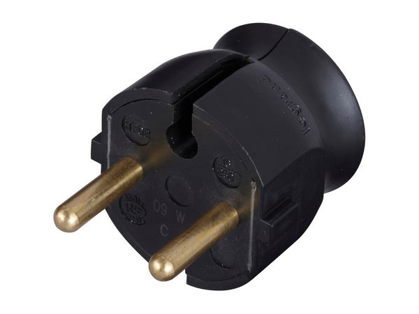 Fiche électrique mâle 2 pôles, 16 A, LEGRAND
