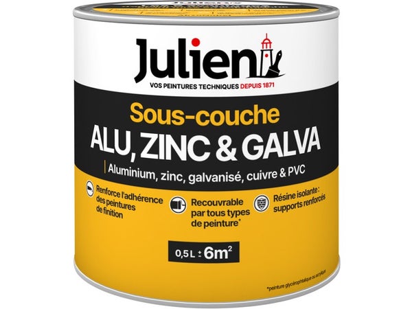 Sous-Couche Aluminium / Zinc Julien, 0.5 L