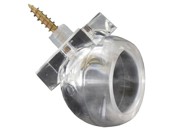 Naissance tringle à rideau Spécial sous-pente ou mur incliné transparent mat IB+