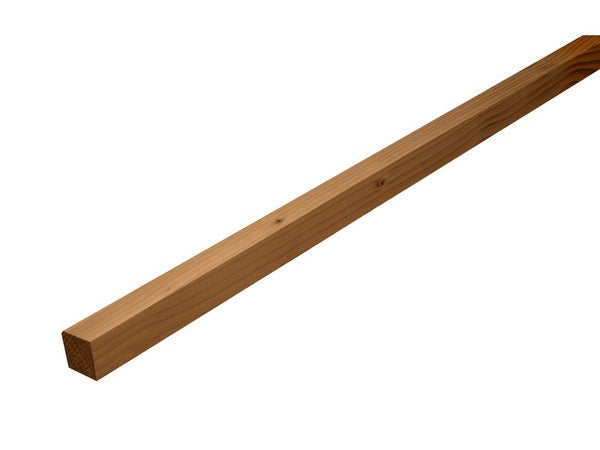 Baguette d'angle rentrant douglas 34 x 34 marron 2.5 m