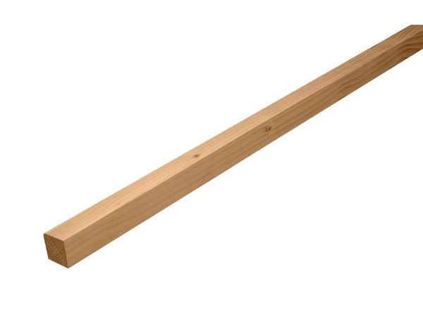 Baguette d'angle rentrant épicéa 30 x 30 marron 2.5 m