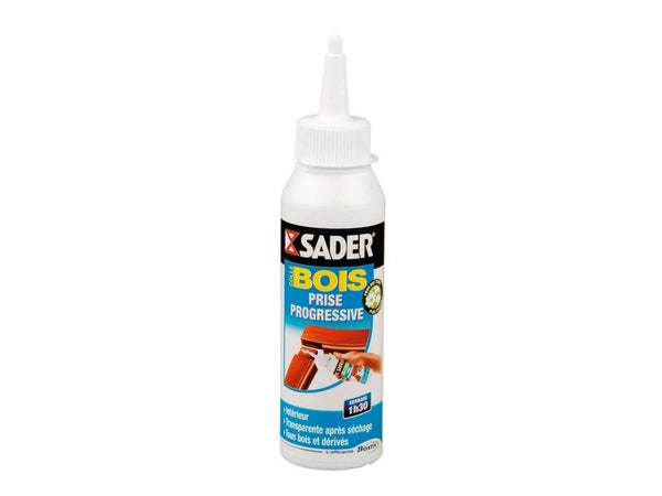 Colle À Bois Progressive Spéciale Matériaux Sader, 100G