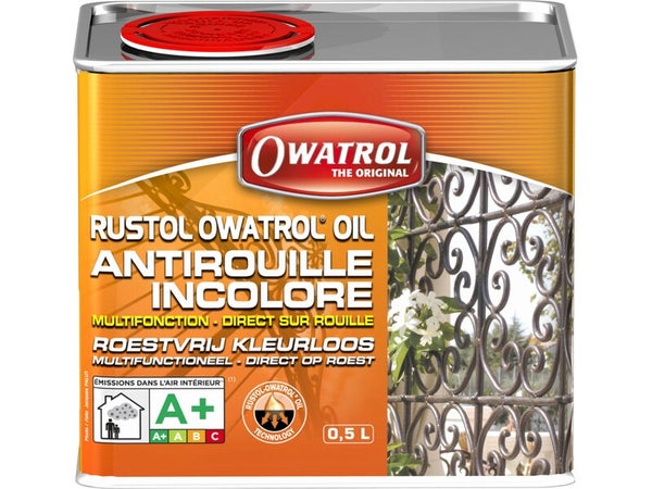 Aérosol antirouille incolore Owatrol Rustol 300ml - Séguret Décoration