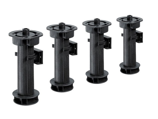 Lot de 4 pieds plastique à visser, H.150 mm
