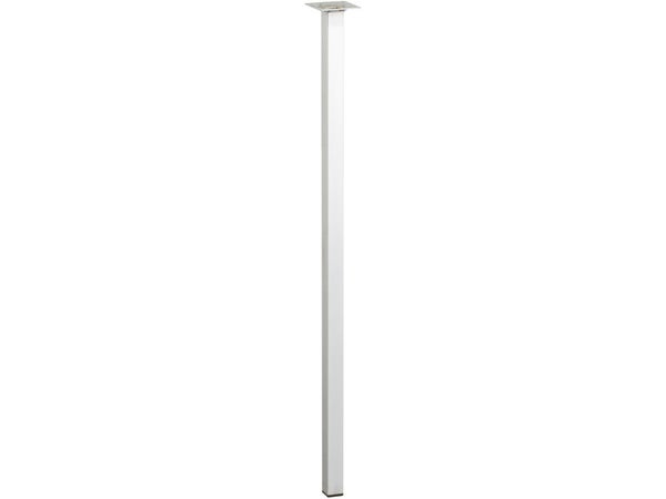 Pied table basse carré HETTICH fixe, H.70 cm acier chromé gris