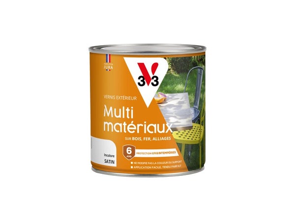 Vernis Multi-materiaux V33, incolore satine 0.5 l