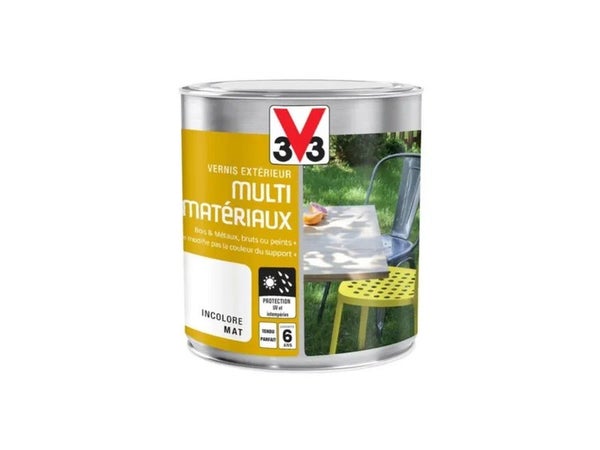 Vernis Multi-materiaux V33, incolore mat 0.5 l