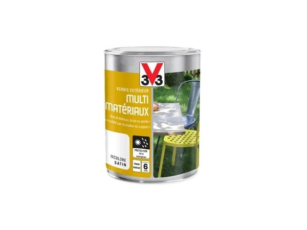 Vernis Multi-materiaux V33, incolore satine 0.25 l