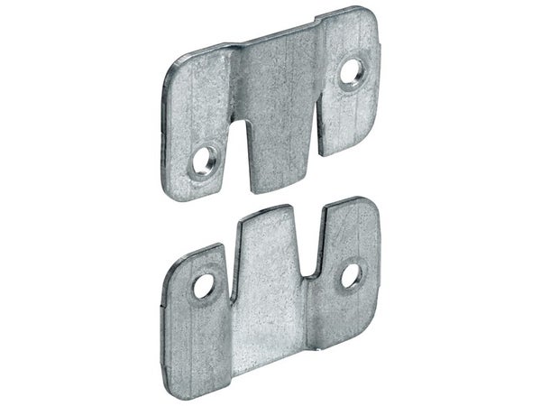 Lot de 2 raccords d'assemblage acier zingue HETTICH, l.45 mm