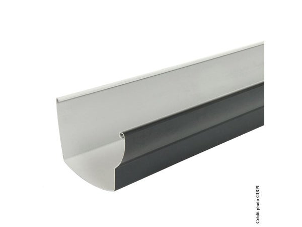 Gouttière profil ovoïde pvc GIRPI dév.25 cm ardoise L.4 m