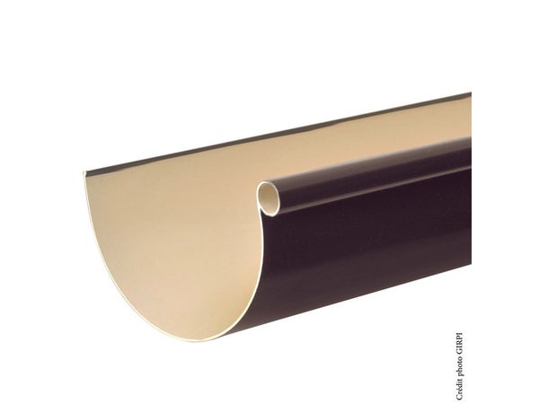 Gouttière demi-ronde pvc GIRPI dév.25 cm ardoise L.4 m