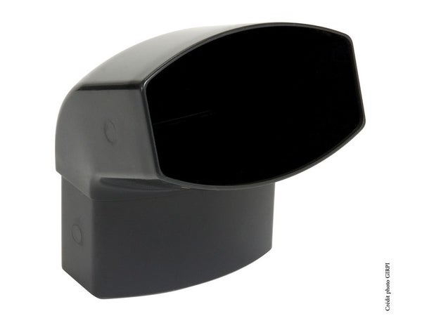 Coude 67.3° mâle / femelle pour gouttière Pcua PVC
