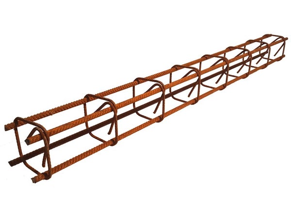 Armature poteau Z3, 10 x 10 cm Diam.10 mm L. 3 m