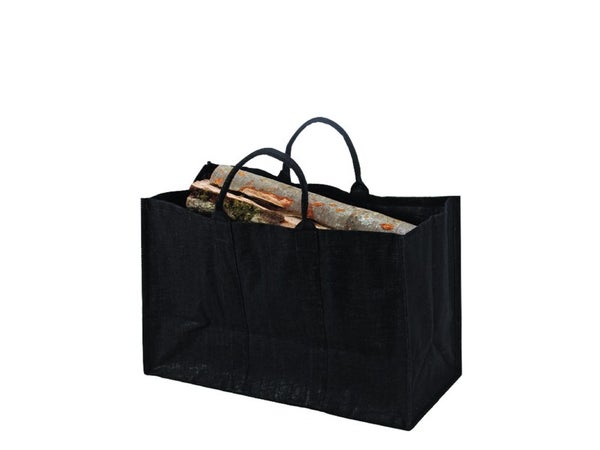 Sac à bûches noir DIXNEUF Natureo l.63 x H.41 cm