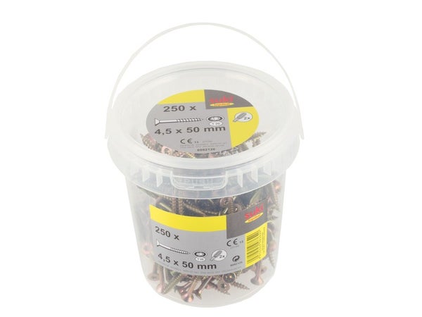 Seau 250 vis TF TX 4.5x50 mm + embout T20