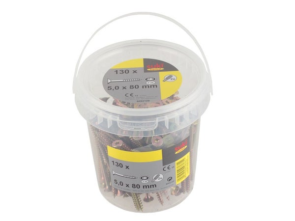 Seau 130 vis TF TX 5x80 mm + embout T25