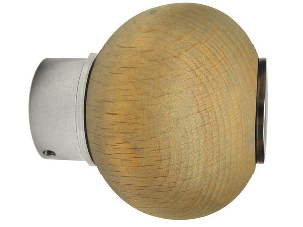 Embout boule Design, chêne clair mat Diam.28 mm