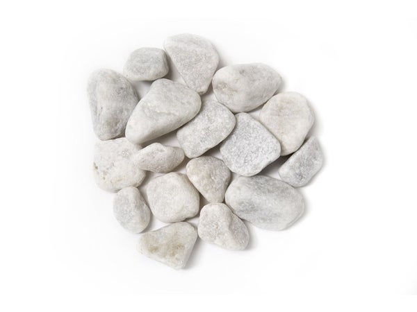 Galets marbre blanc 25/40mm, 15 kg
