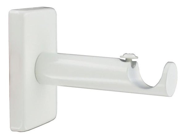 Lot de 2 supports sans perçage tringle à rideau Design, 20 mm blanc mat IB+