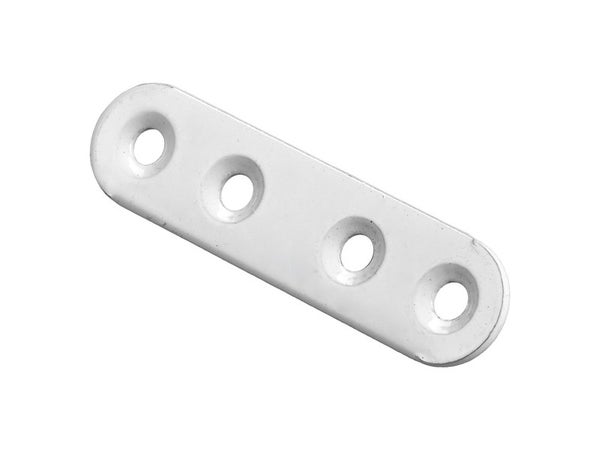 Lot de 12 pattes d'assemblage acier blanc HETTICH L. 60 mm
