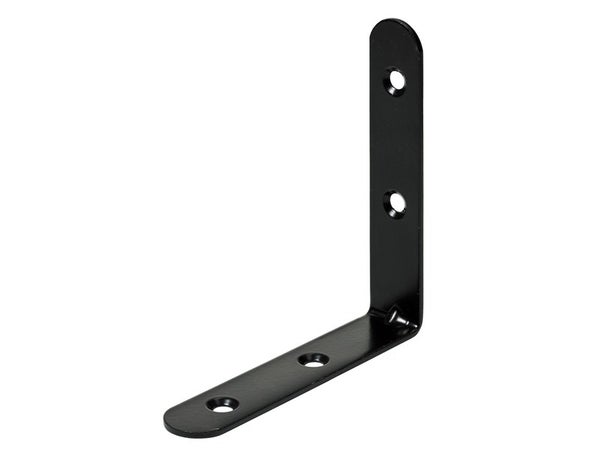 Equerre de chaise acier noir HETTICH, L.100 mm x l.20 mm x H.10 cm