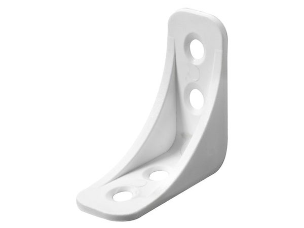 Equerre plastique blanc HETTICH, L.40 mm x l.16 mm x H.4 cm
