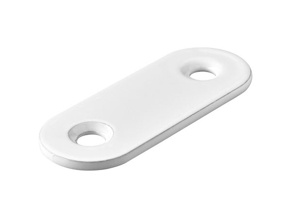 Lot de 12 Pattes d'assemblage acier blanc HETTICH L. 40 mm