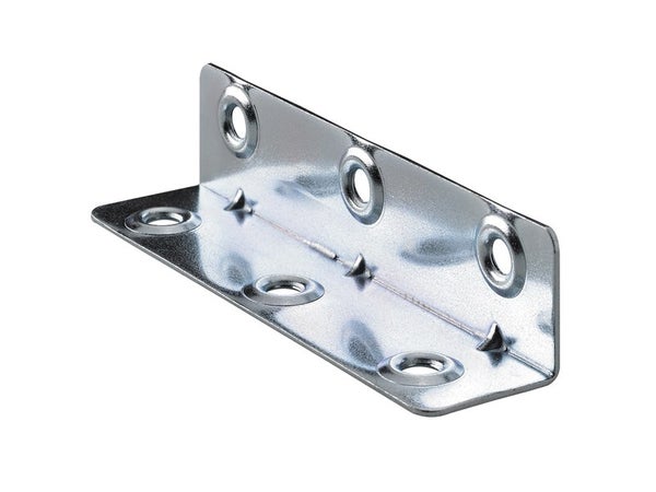 Equerre haute acier zingue HETTICH, L. 87 mm x l.20 mm x H.2 cm