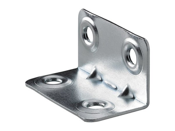 Equerre haute acier zingue HETTICH, L.37 mm x l.20 mm x H.2 cm