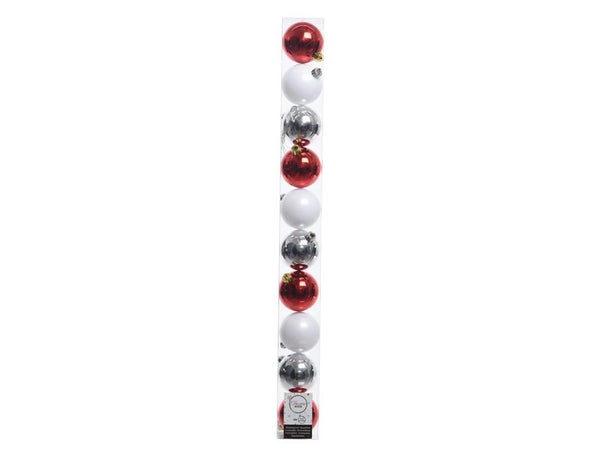 Boules de Noël incassables d'un diamètre de 6cm avec coloris argent et or