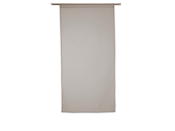 Paire de vitrages tamisant Leo gris poivre n5 l. 45 x H. 120 cm