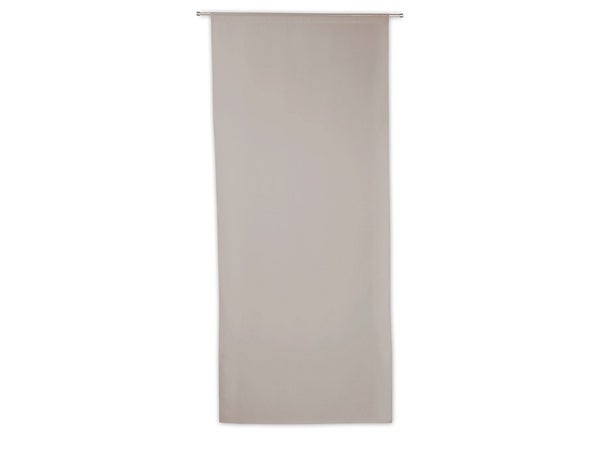 Vitrage tamisant Leo gris poivre l. 90 x H. 210 cm