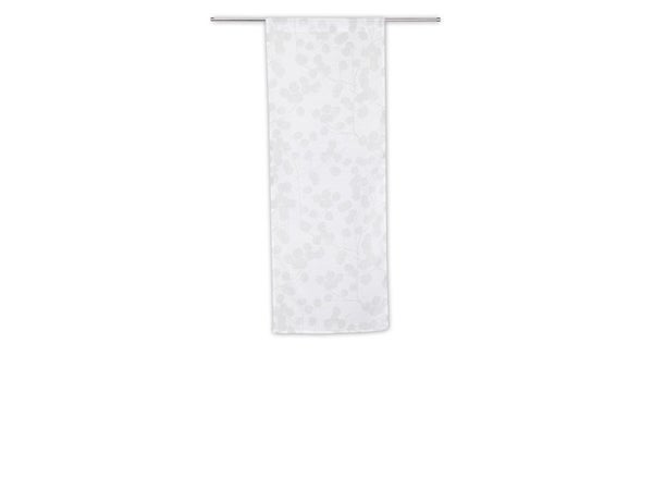 Paire de vitrages tamisant Empreinte blanc l. 45 x H. 120 cm