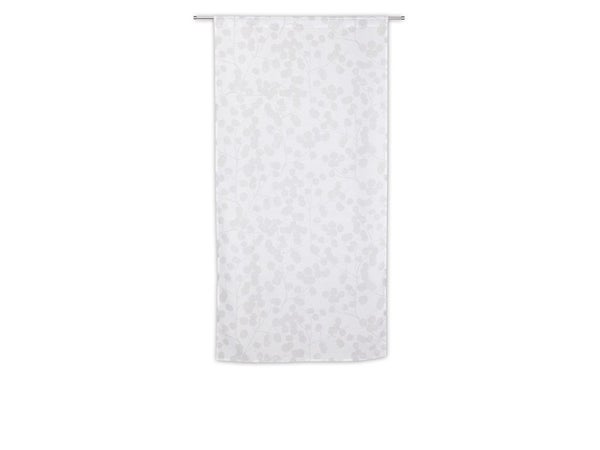 Vitrage tamisant Empreinte blanc l. 80 x H. 160 cm