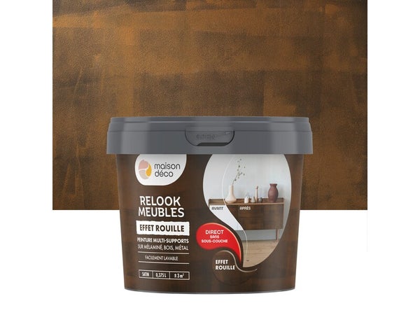 Peinture Relook meuble MAISON DECO effet rouille mat 375 ml