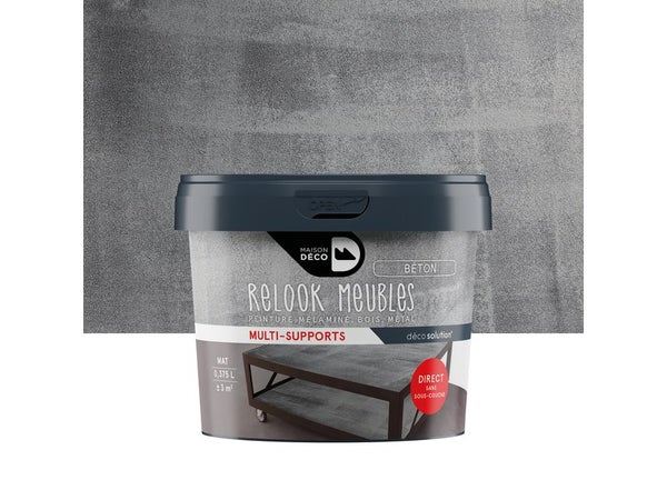 Peinture meuble et boiserie Relook MAISON DECO effet beton  0.375 L